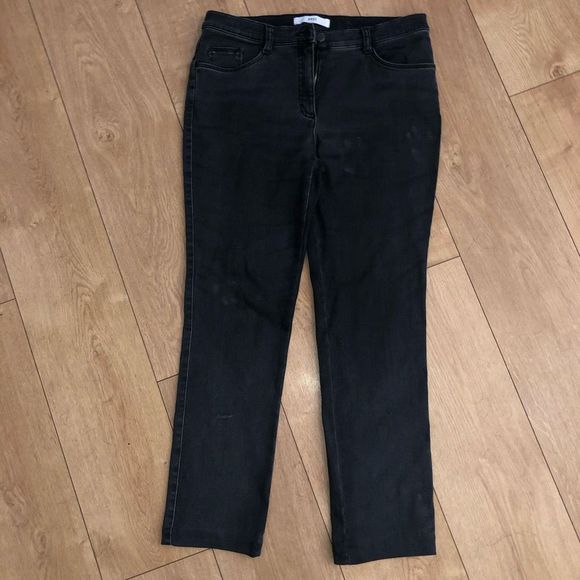BRAX Jeans, STYLE MARY - Slim fit Straight Leg Charcoal Jeans Size 8S, MSRP $135 - Picture 2 of 9